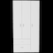 Tuhome Austral 3 Door Armoire with Drawers, Shelves, and Hanging Rod, White CLB4614 - alternate 3